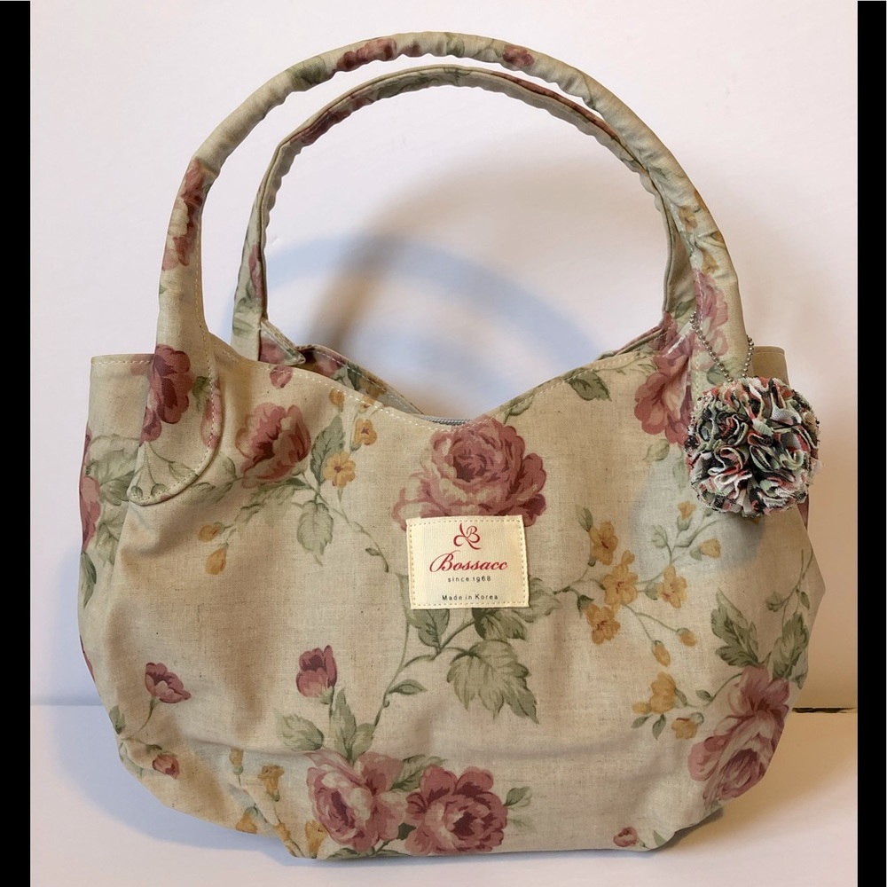 BOSSACC made in Korea coated canvas satchel EUC